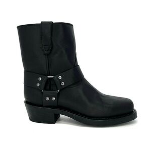 Dingo Rev-Up Black Leather Harness Boots 7” Men’s Size 8 Biker Moto DI19090 EUC